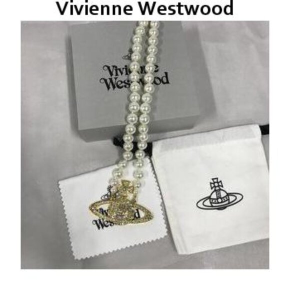 Vivienne Westwood Diamond Planet Necklace gold - Picture 2 of 5